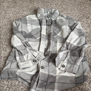 Maurices Light Gray Textured Jacket